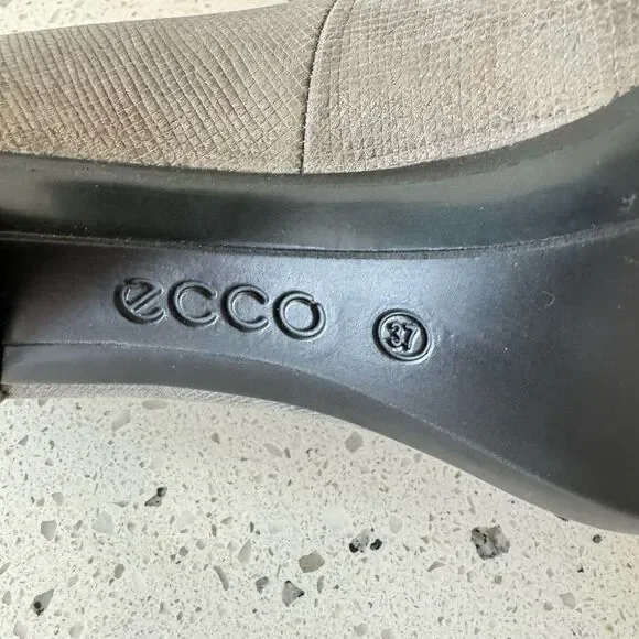 ECCO Patterned Gray. Leather high heels Pumps  Formal Dress Shoes Women’s Sz 37 - Picture 6 of 12